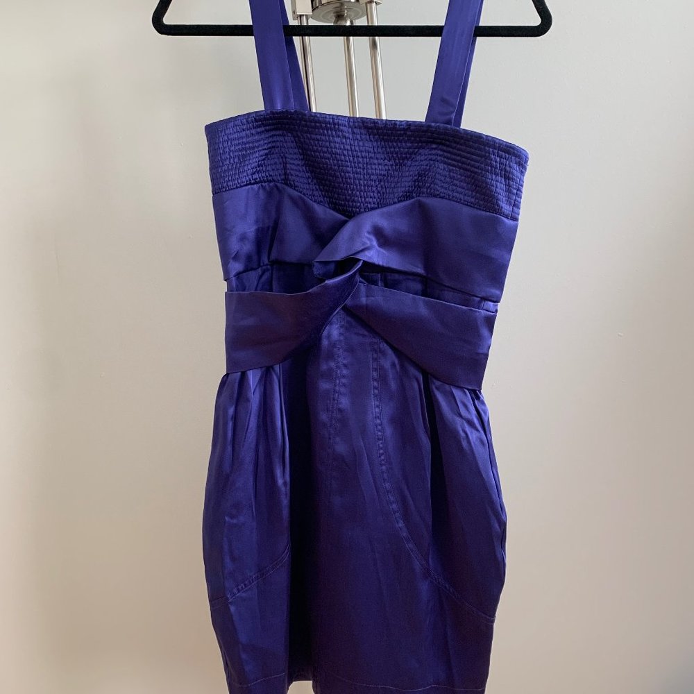 Chloe Silk Ruched Mini Cocktail Dress NWT